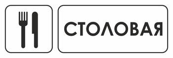 И01 столовая (пленка, 300х100 мм) - Охрана труда на строительных площадках - Указатели - Магазин охраны труда ohranatruda-shop.ru